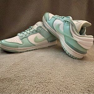 Nike Youth Mint Green and White Sneakers